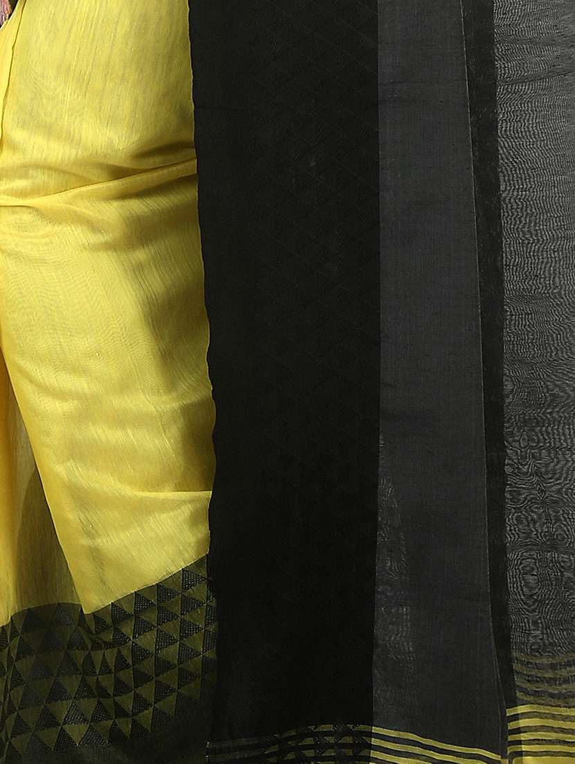 Women Solid With Bordered Saree With Blouse - 22730938 -  Standard Image - 1