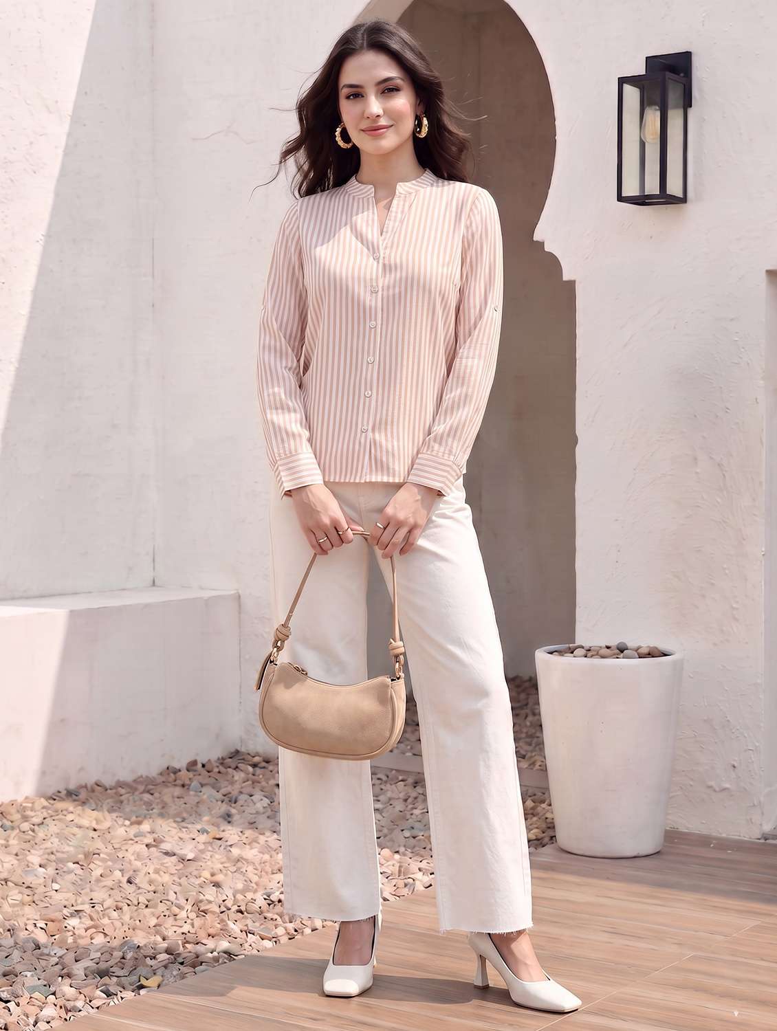 Women Striped Long Sleeves Regular Shirt - 22731499 -  Standard Image - 4