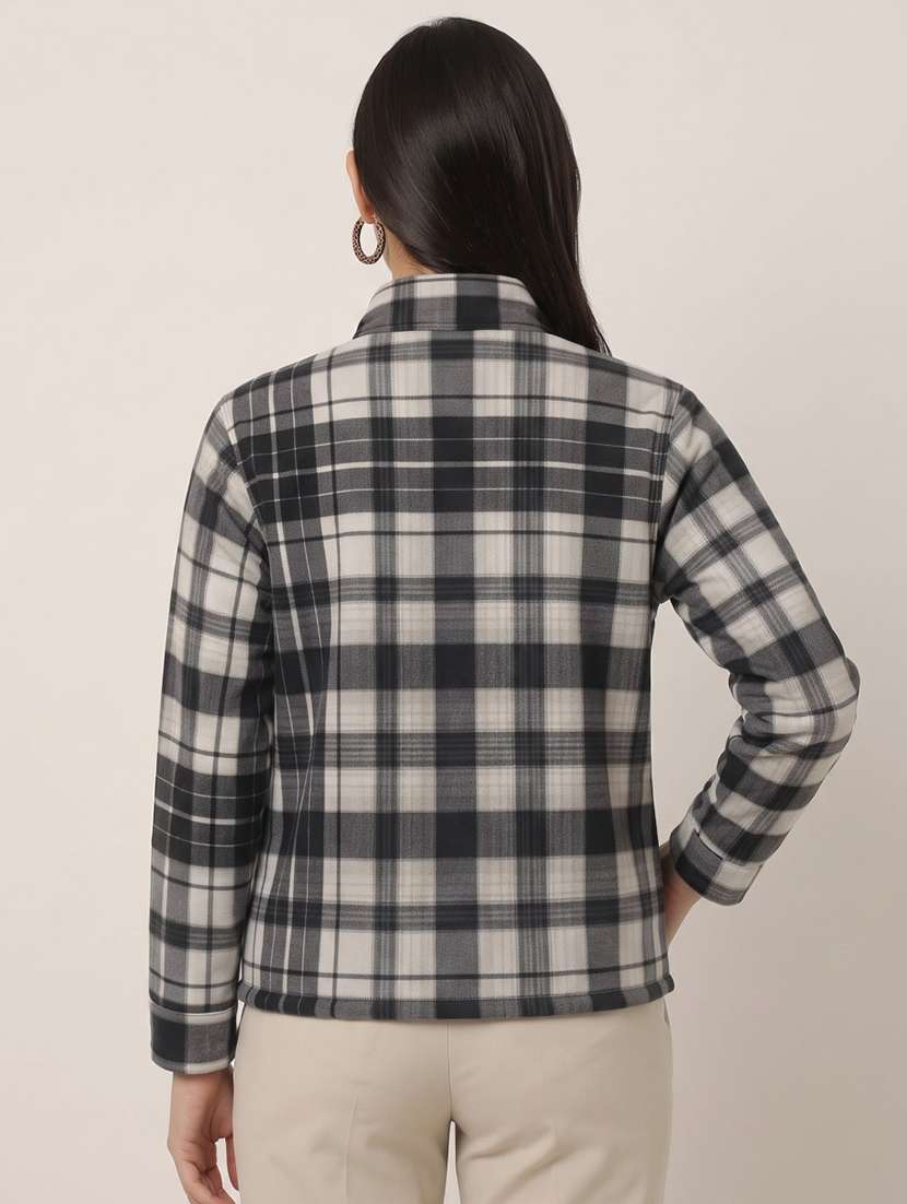 Women Checkered Long Sleeve Regular Fit Shacket - 22732672 -  Standard Image - 1