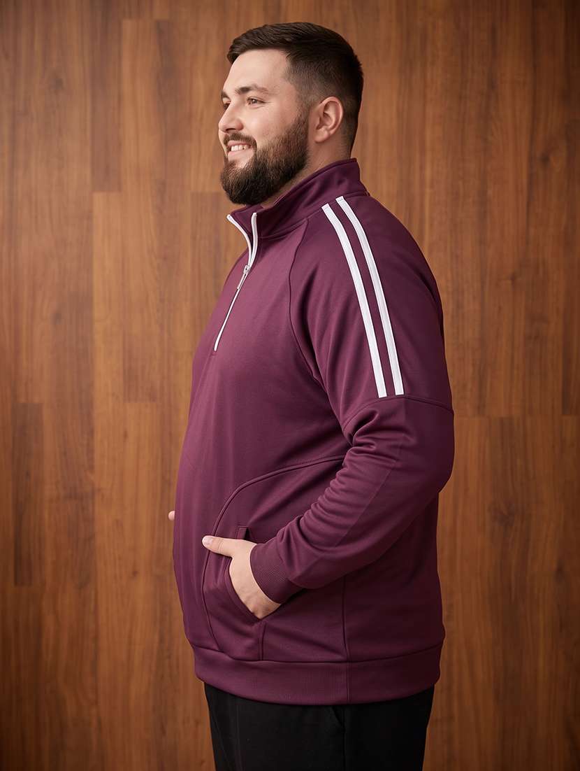 Men Taped Long Sleeve Regular Fit Sweatshirt - 22733624 -  Standard Image - 1