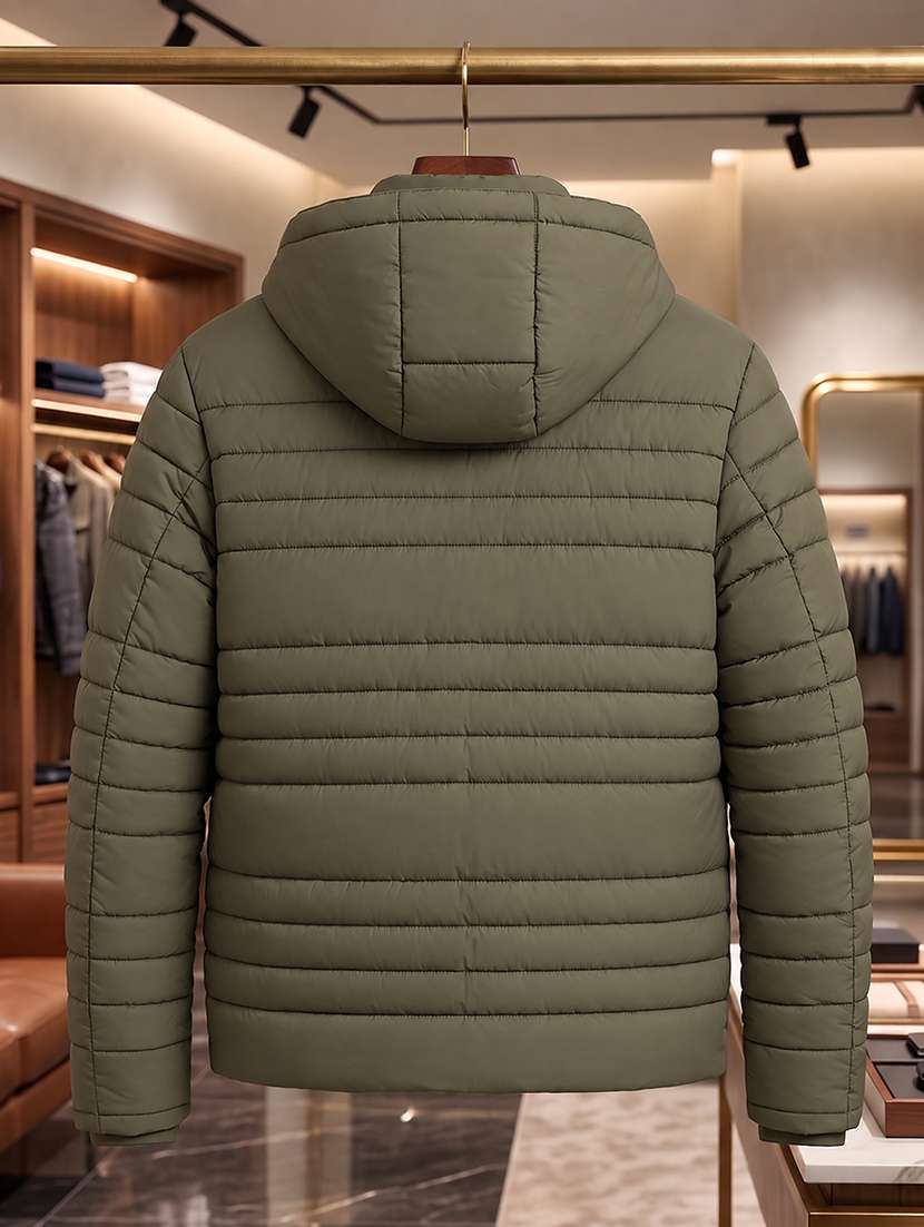 Men Solid Long Sleeve Puffer Jacket - 22733706 -  Standard Image - 4