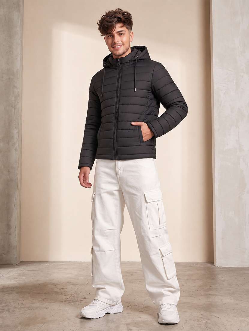 Men Solid Long Sleeve Puffer Jacket - 22733719 -  Standard Image - 4