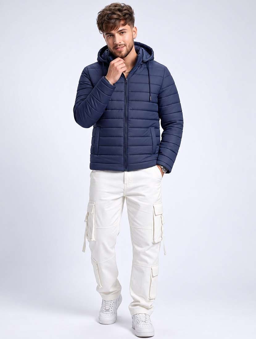 Men Solid Long Sleeve Puffer Jacket - 22733722 -  Standard Image - 4