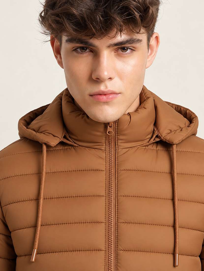 Men Solid Long Sleeve Puffer Jacket - 22733724 -  Standard Image - 1