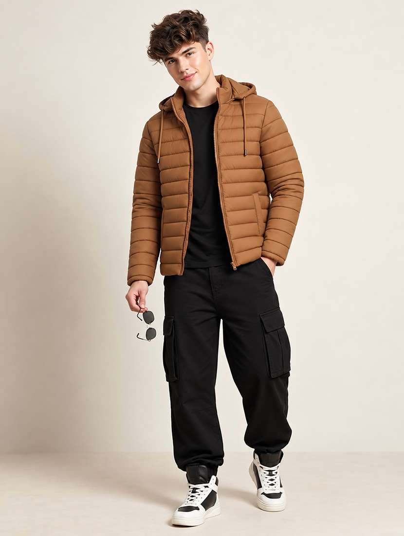 Men Solid Long Sleeve Puffer Jacket - 22733724 -  Standard Image - 4