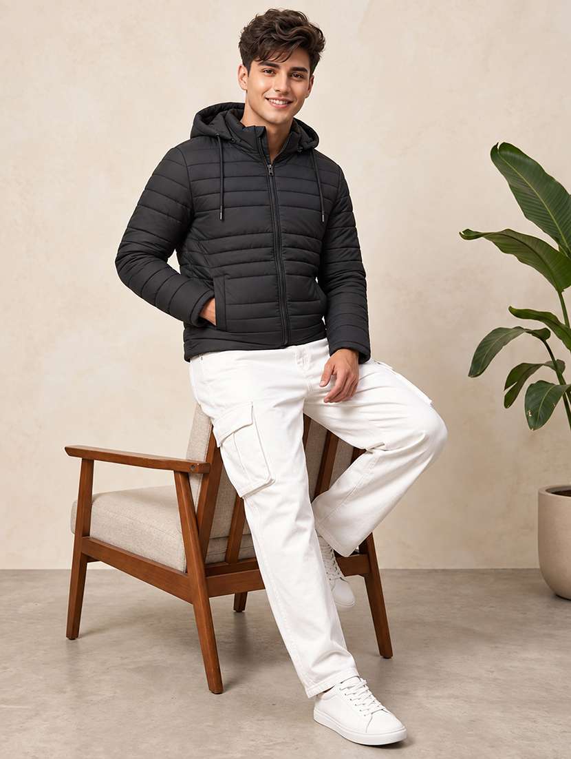 Men Solid Long Sleeve Puffer Jacket - 22733727 -  Standard Image - 4