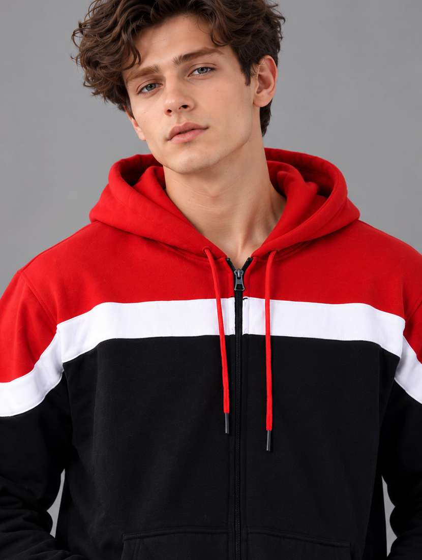 Men Color Block Long Sleeve Oversized Sweatshirt - 22733761 -  Standard Image - 1