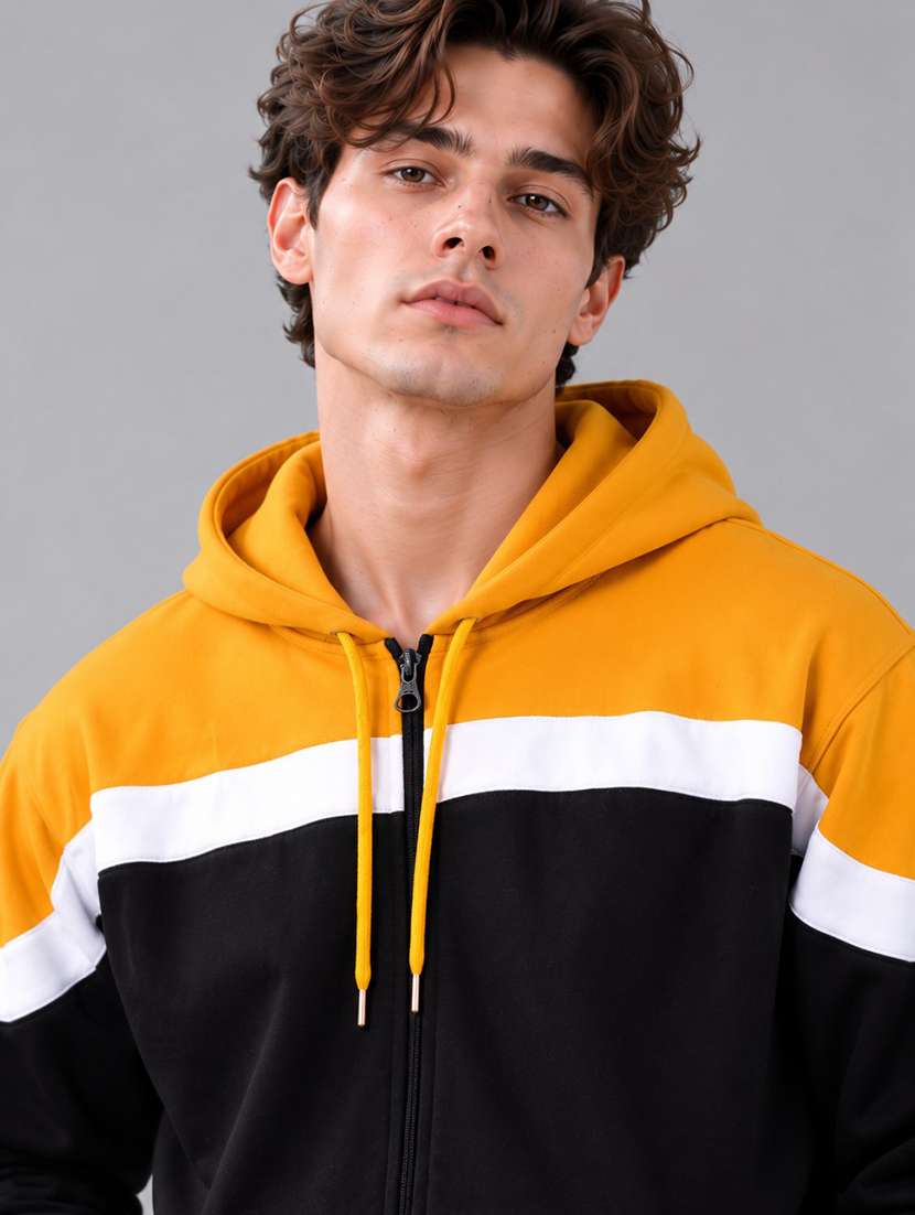 Men Color Block Long Sleeve Oversized Sweatshirt - 22733762 -  Standard Image - 1