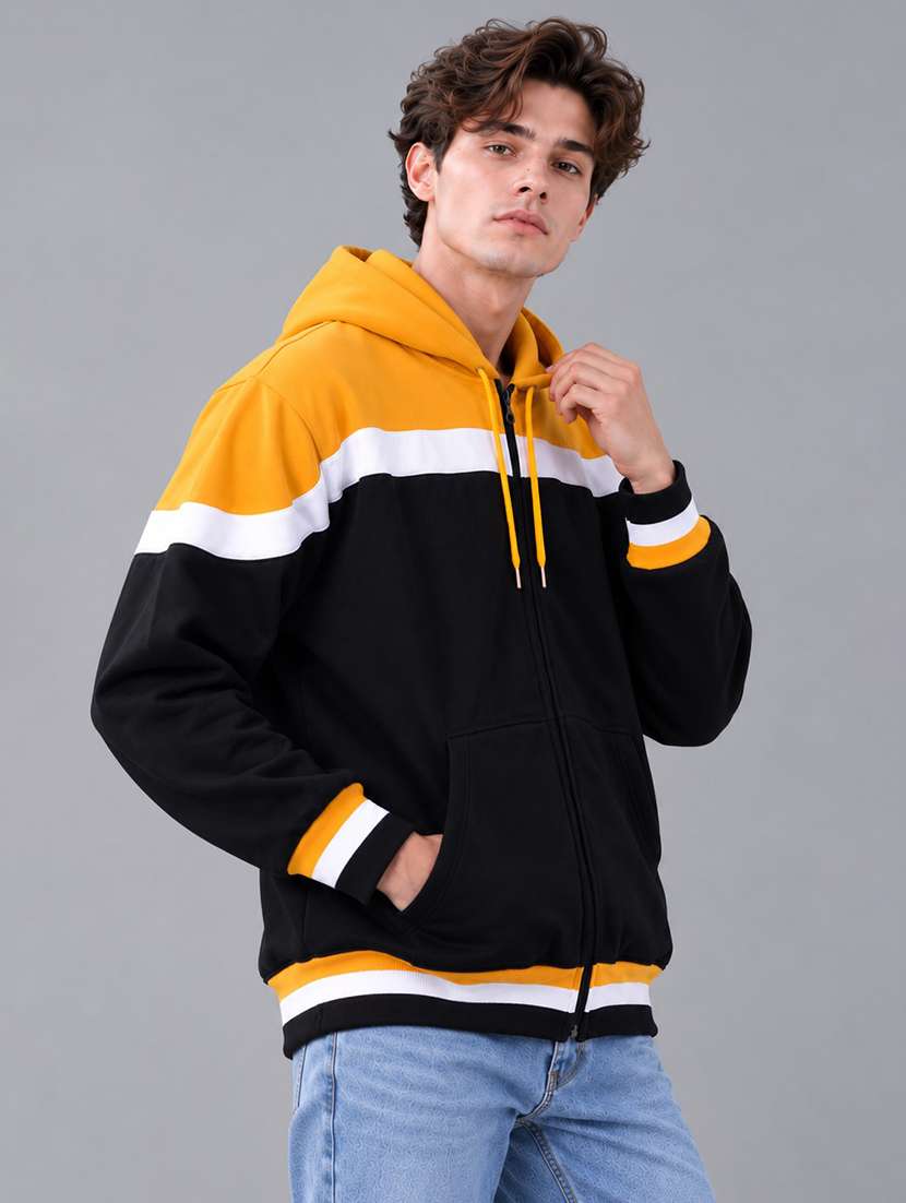 Men Color Block Long Sleeve Oversized Sweatshirt - 22733762 -  Standard Image - 4