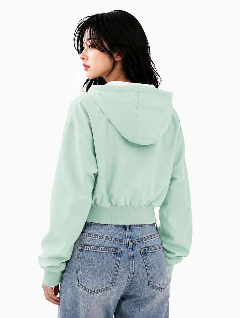 Women Color Block Long Sleeve Windcheater Jacket - 22734980 -  Standard Image - 4