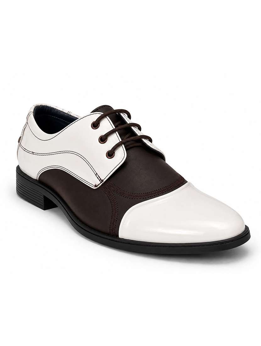 Men Brown Lace-up Derby - 22735183 -  Standard Image - 1