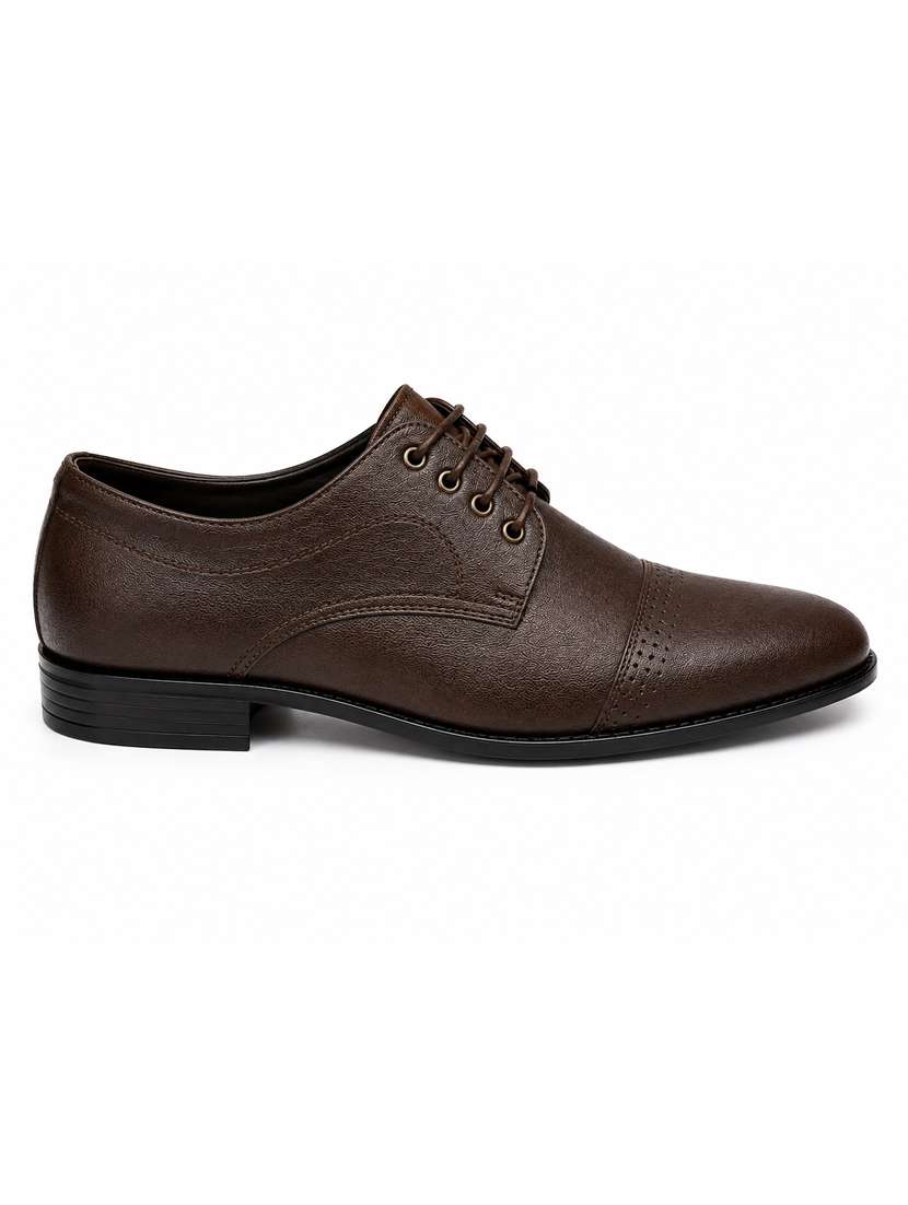 Men Brown Lace-up Brouge - 22735187 -  Standard Image - 1