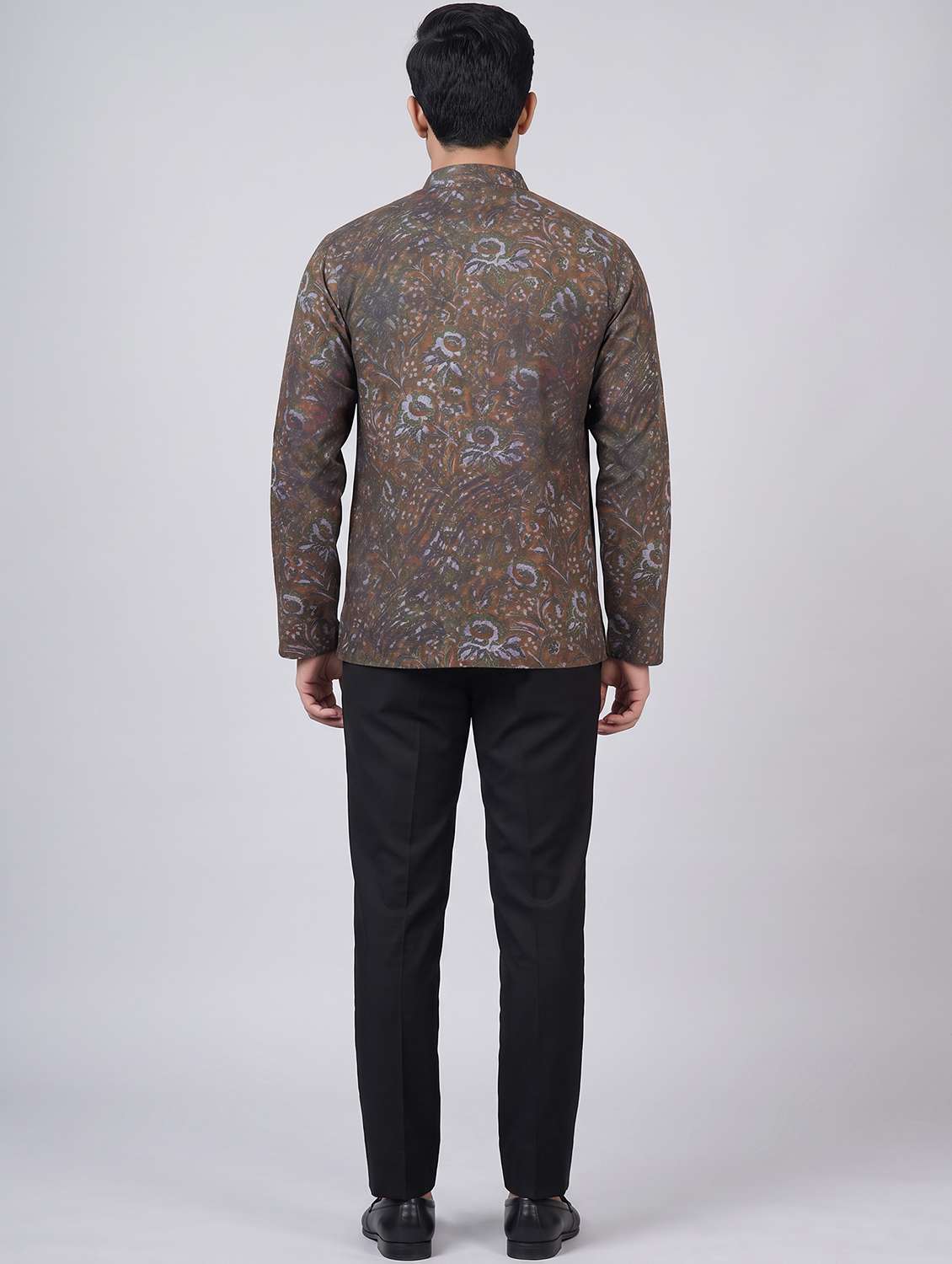 Men Printed Mandarin Neck Short Kurta - 22735207 -  Standard Image - 4