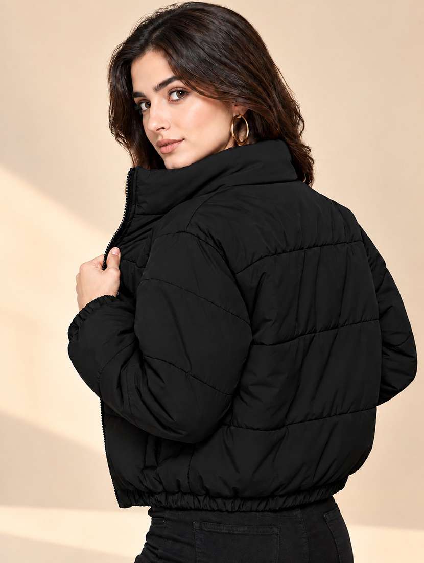 Women Solid Long Sleeves Reversible Jacket - 22735374 -  Standard Image - 4
