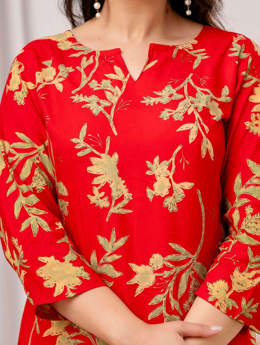 Women Printed Three Quarter Sleeves Ethnic Co-ord Set - 22735389 -  Standard Image - 6