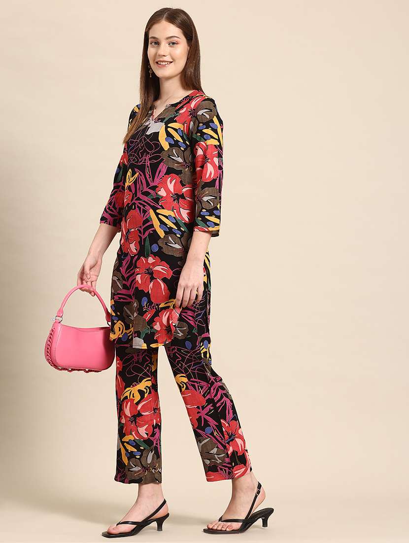 Women Embroidered Long Sleeves Shirt And Trouser Co-ord Set - 22735398 -  Standard Image - 1