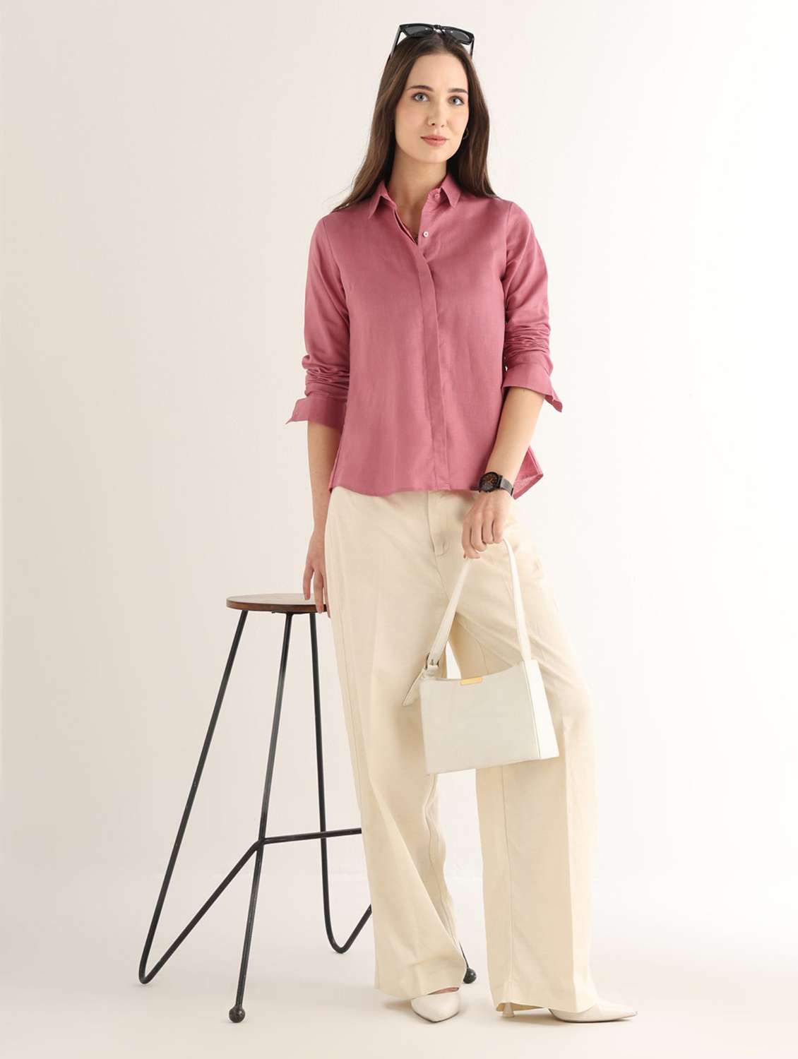 Women Solid Long Sleeves Regular Shirt - 22737571 -  Standard Image - 4