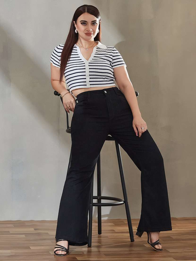 Women Solid High Rise Bootcut Jeans - 22737727 -  Standard Image - 4