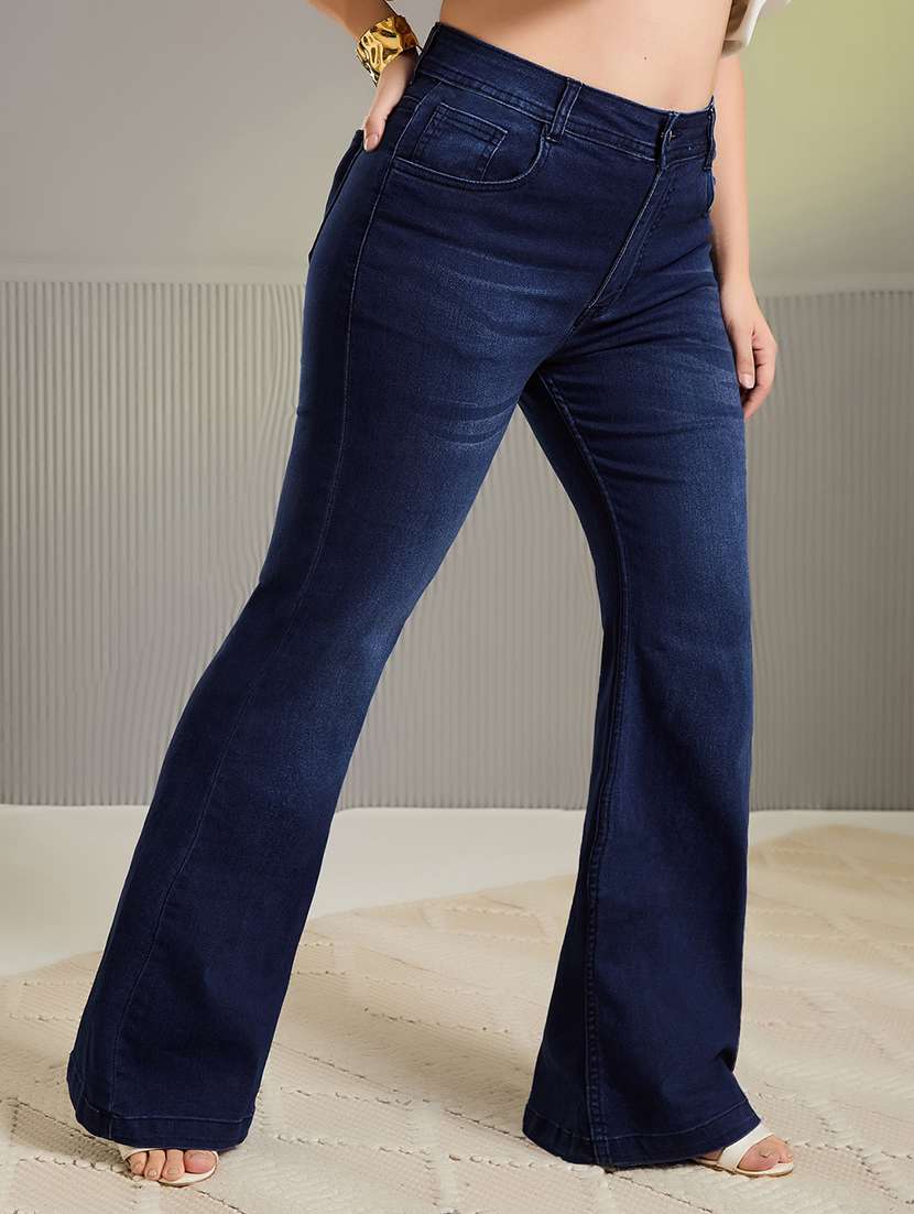 Women Washed High Rise Bootcut Jeans - 22737808 -  Standard Image - 1