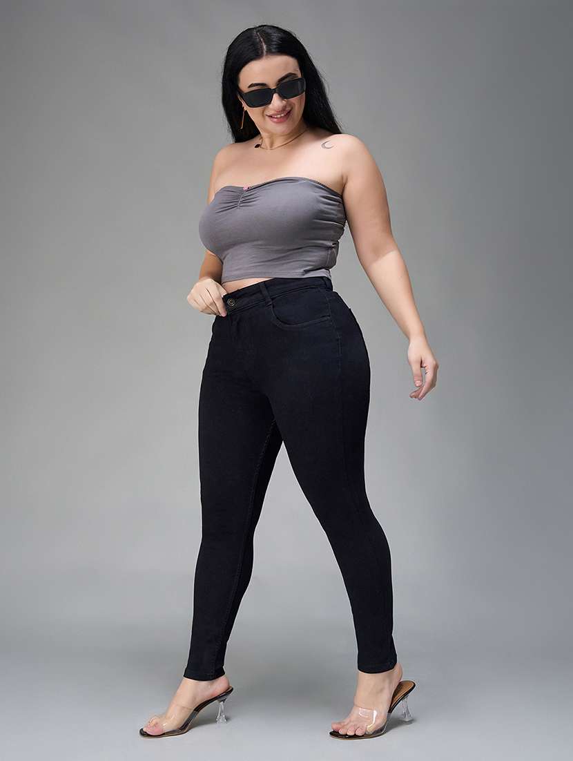 Women Solid High Rise Skinny Fit Jeans - 22737934 -  Standard Image - 4