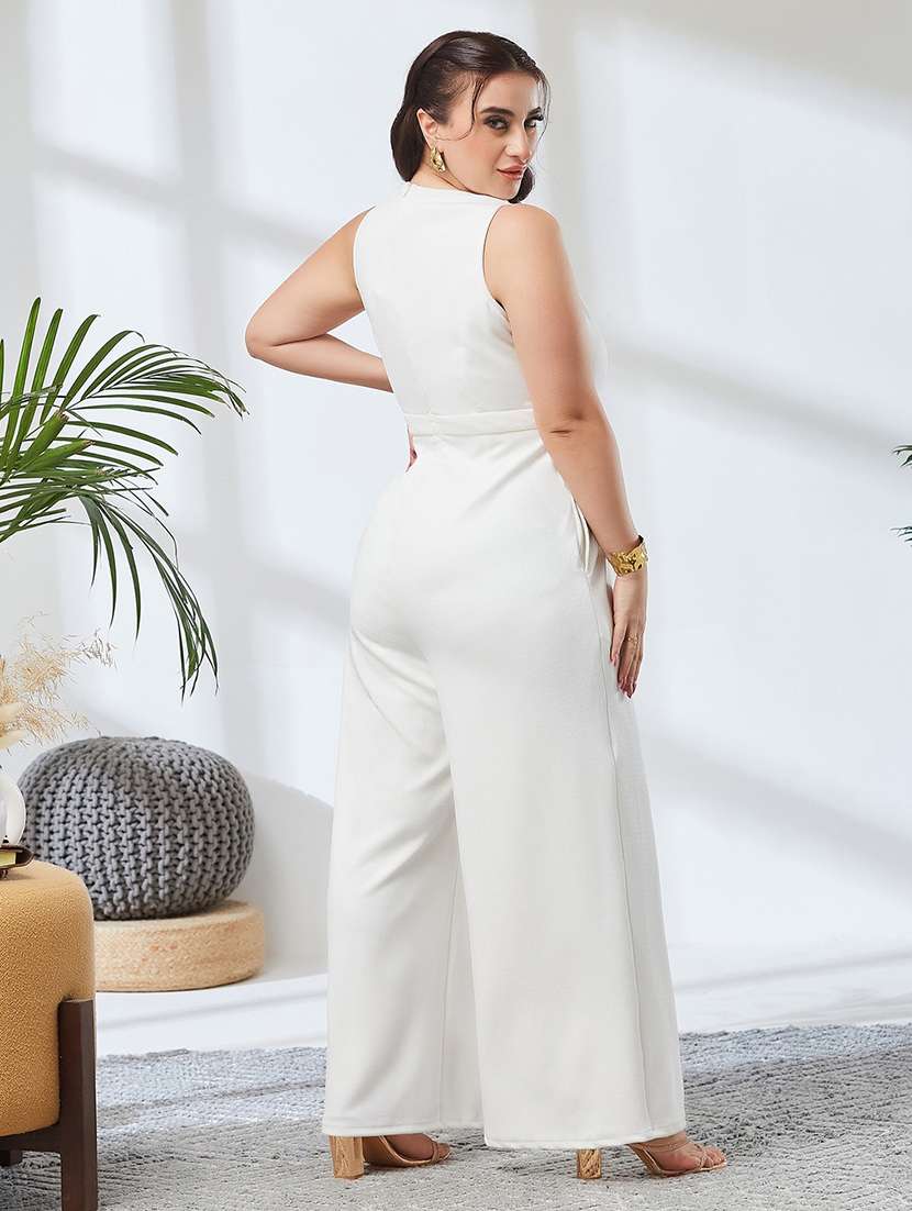 Women Solid Sleeveless Full Leg Jumpsuit - 22738147 -  Standard Image - 4