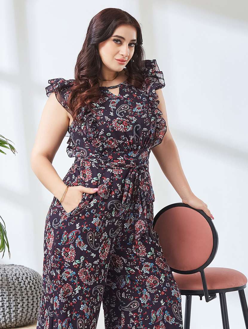 Women Printed Sleeveless Full Leg Jumpsuit - 22738154 -  Standard Image - 1