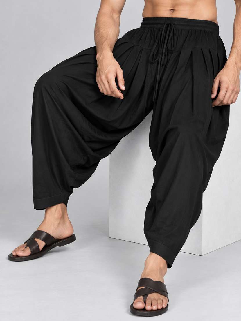 Men Solid Mid Rise Ethnic Bottom Wear Salwar - 22738617 -  Standard Image - 4