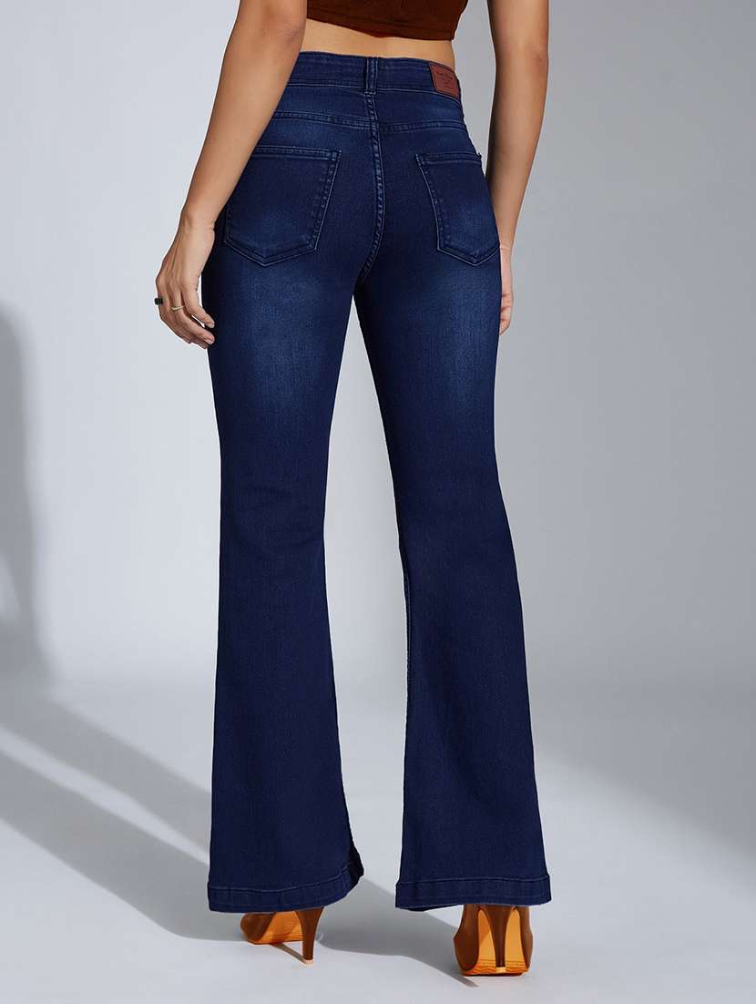 Women Washed High Rise Bootcut Jeans - 22739654 -  Standard Image - 4