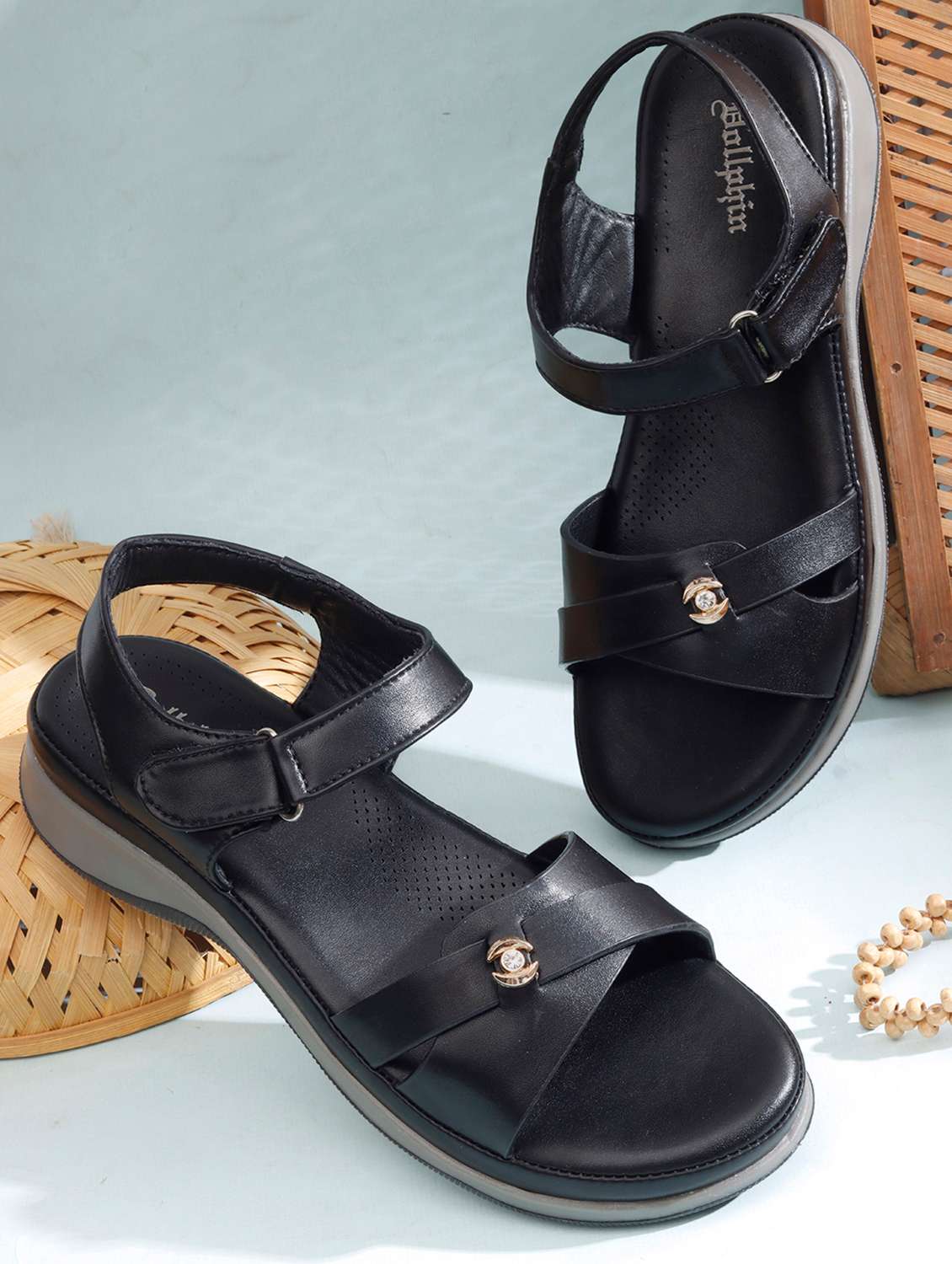 women solid ankle strap sandal