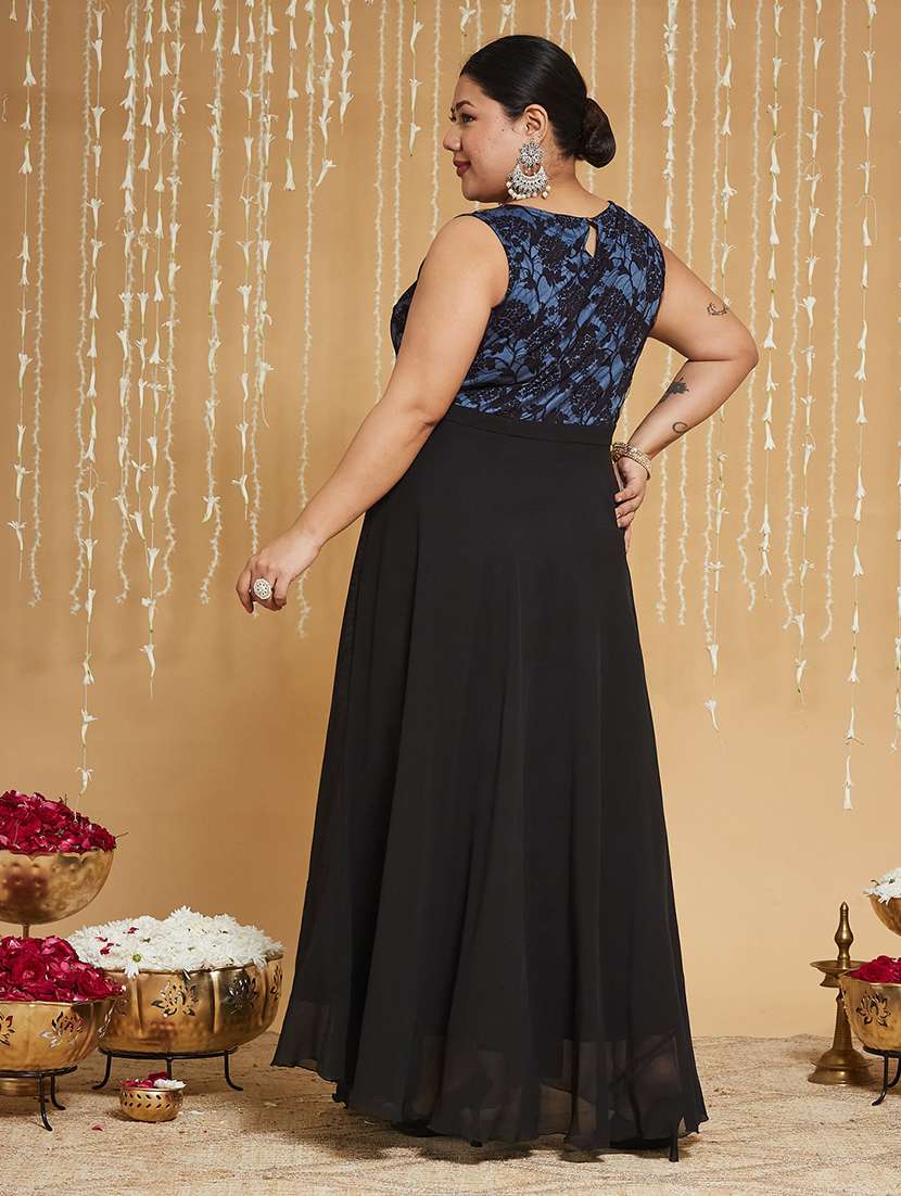 Women Self Design Sleeveless Fit And Flare Dress - 22740802 -  Standard Image - 4