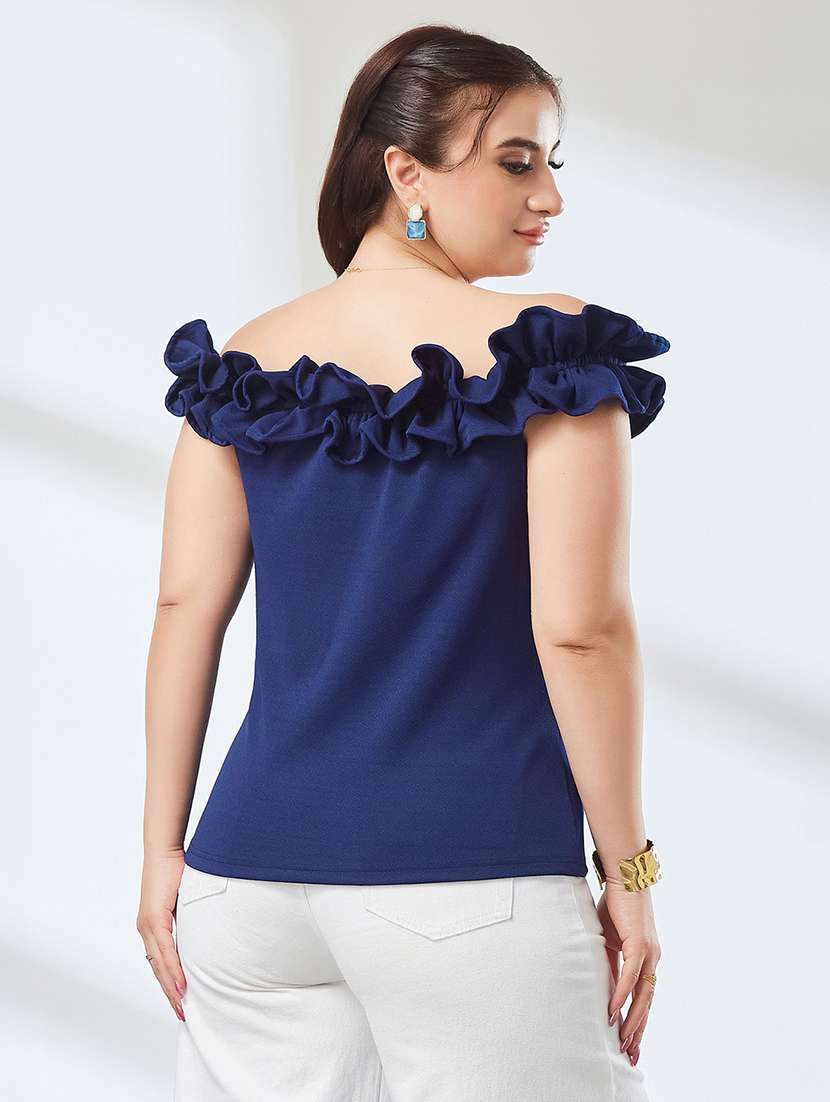 Women Applique Detailed Off Shoulder Top - 22741775 -  Standard Image - 4