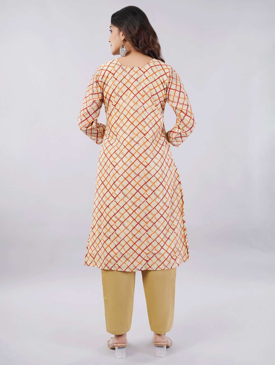 Women Printed Three Quarter Sleeves Kurta Pant With Dupatta Set - 22743361 -  Standard Image - 4