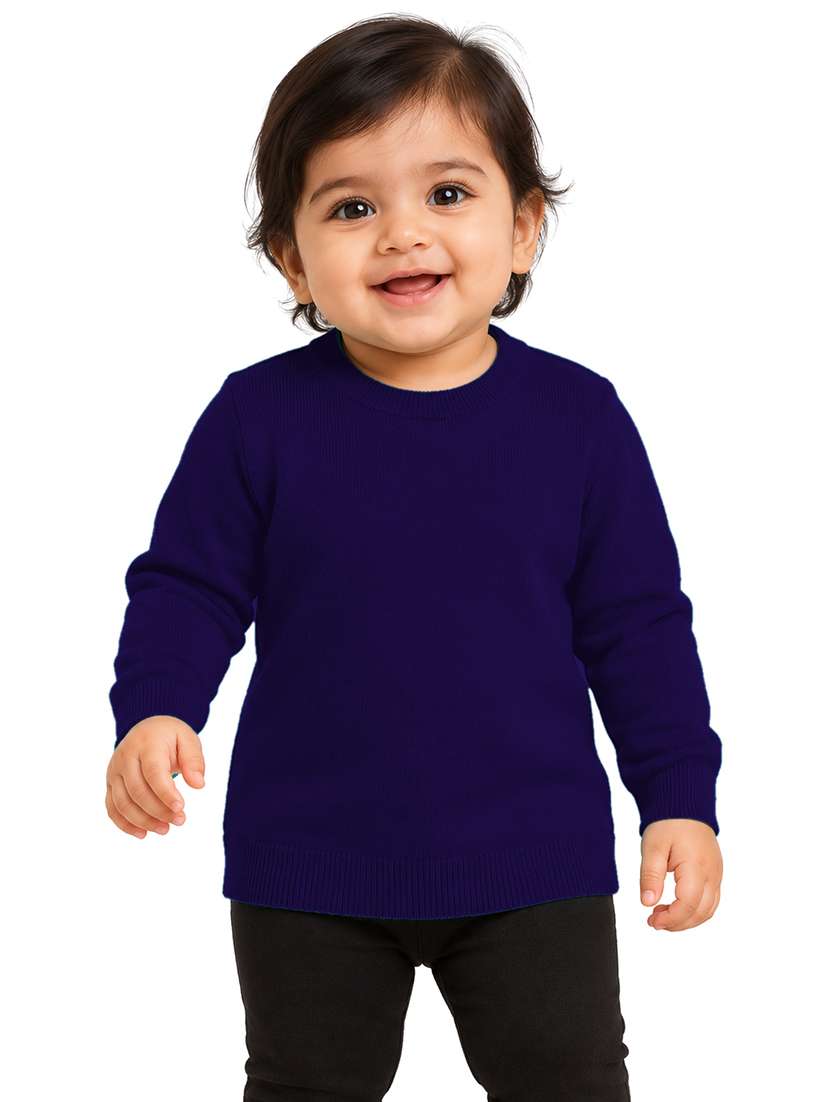 Girls Solid Long Sleeves Regular Sweater - 22743370 -  Standard Image - 1