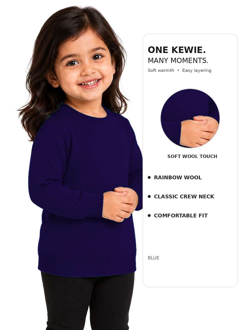 Girls Solid Long Sleeves Regular Sweater - 22743370 -  Standard Image - 4