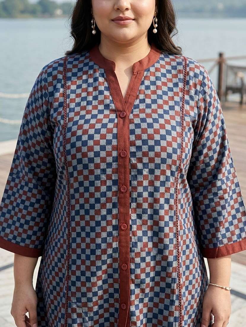 Women Printed Three Quarter Sleeves A-line Dress - 22743556 -  Standard Image - 1