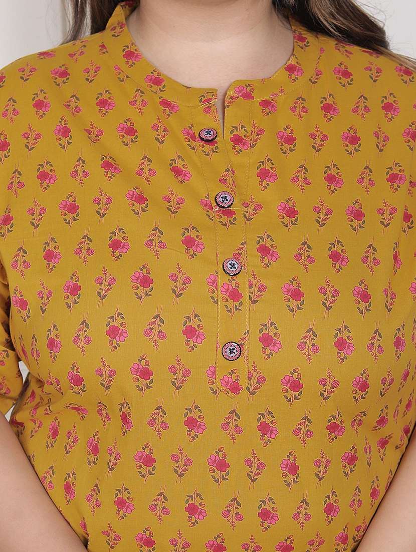 Women Printed Short Sleeves Straight Kurti - 22743644 -  Standard Image - 1