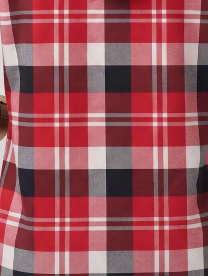 Women Checkered Long Sleeves Hooded Shacket - 22743681 -  Standard Image - 4