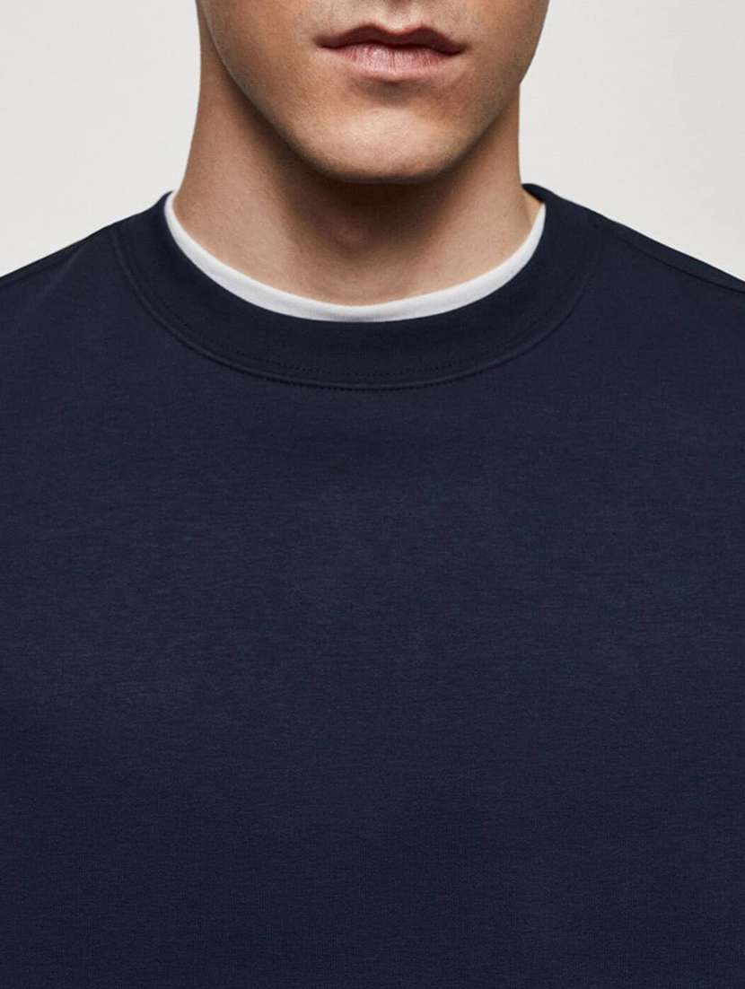 Men Solid Long Sleeve Regular Fit Sweatshirt - 22744136 -  Standard Image - 1