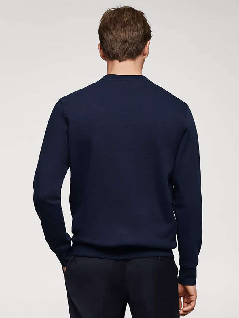 Men Solid Long Sleeve Regular Fit Sweatshirt - 22744136 -  Standard Image - 4