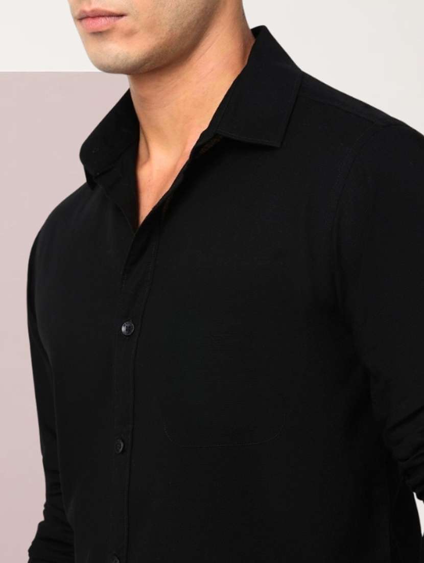 Men Solid Long Sleeve Regular Fit Casual Shirt - 22744190 -  Standard Image - 1
