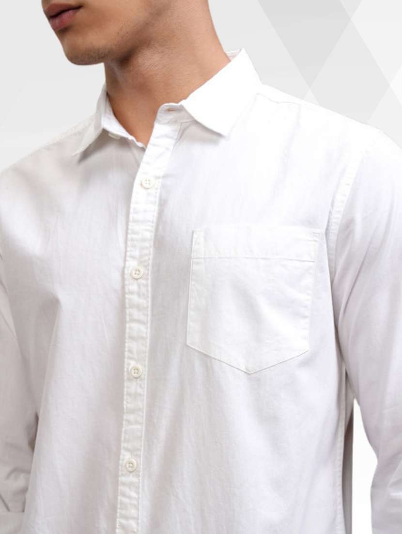 Men Solid Long Sleeve Regular Fit Casual Shirt - 22744208 -  Standard Image - 1