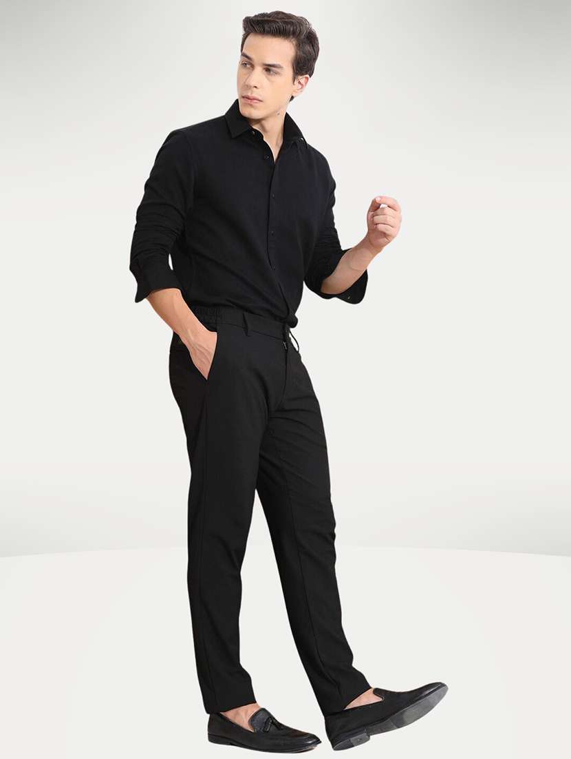 Men Solid Long Sleeve Slim Fit Formal Shirt - 22744225 -  Standard Image - 4