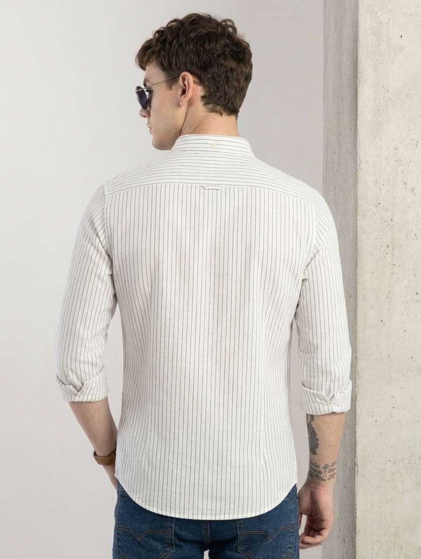 Men Striped Long Sleeve Slim Fit Casual Shirt - 22744236 -  Standard Image - 4