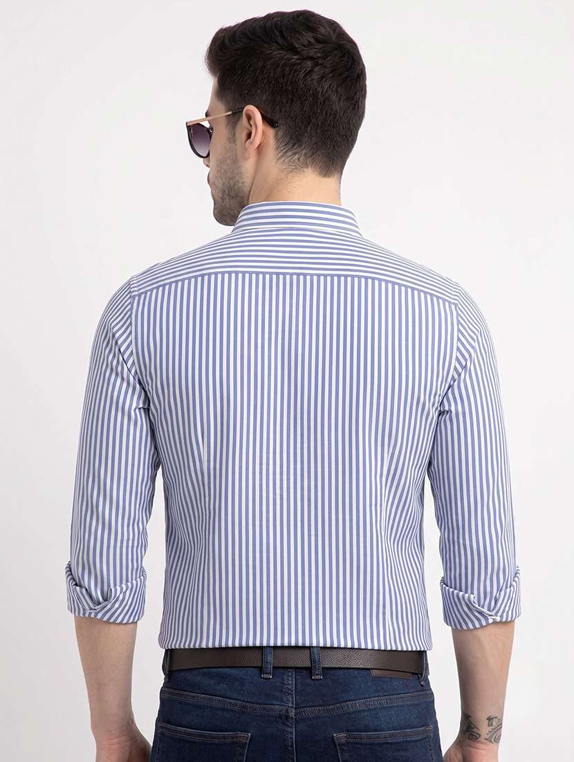 Men Striped Long Sleeve Slim Fit Casual Shirt - 22744237 -  Standard Image - 4