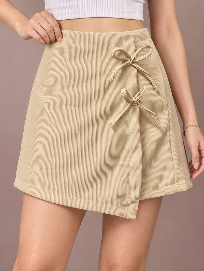 Women Self Design Mid Rise Regular Fit Skort - 22744398 -  Standard Image - 1
