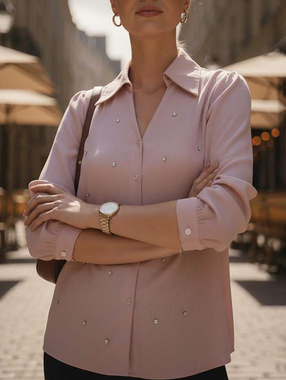 Women Embellished Long Sleeves Regular Shirt - 22745276 -  Standard Image - 1