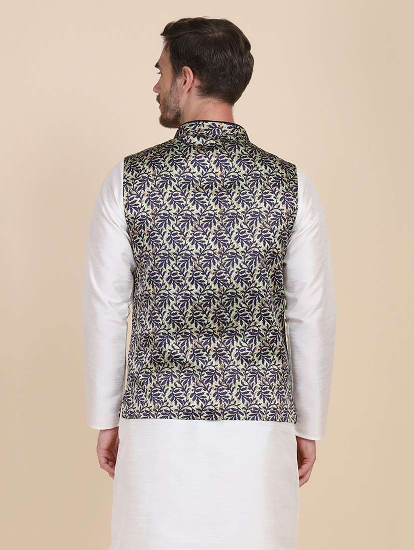 Men Printed Sleeveless Regular Fit Nehru Jacket - 22745522 -  Standard Image - 4