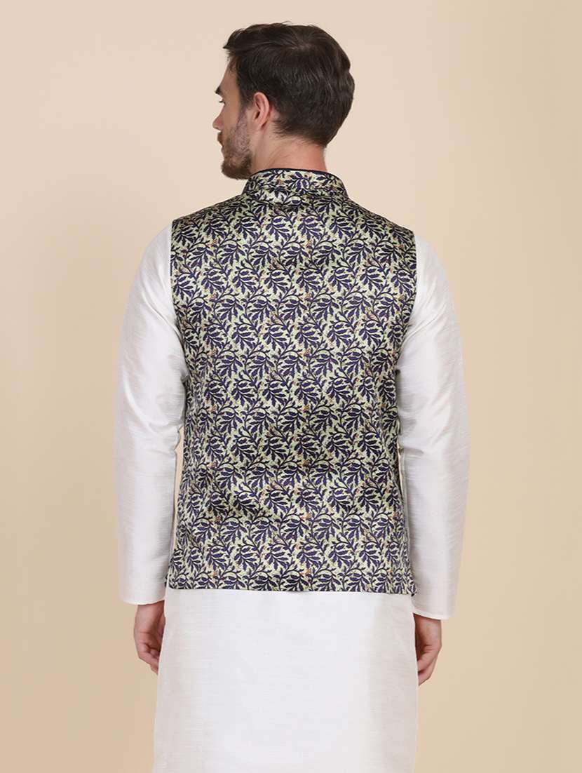 Men Printed Sleeveless Nehru Jacket - 22745523 -  Standard Image - 4