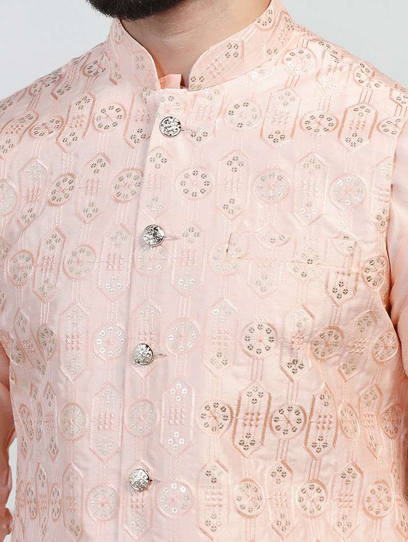 Men Embroidered Sleeveless Nehru Jacket - 22745570 -  Standard Image - 1