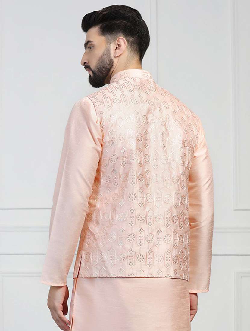 Men Embroidered Sleeveless Nehru Jacket - 22745570 -  Standard Image - 4